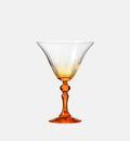 Cieniowane kieliszki do martini z pomarańczową nóżką 170 ml