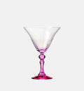 Cieniowane kieliszki do martini z różową nóżką 170 ml