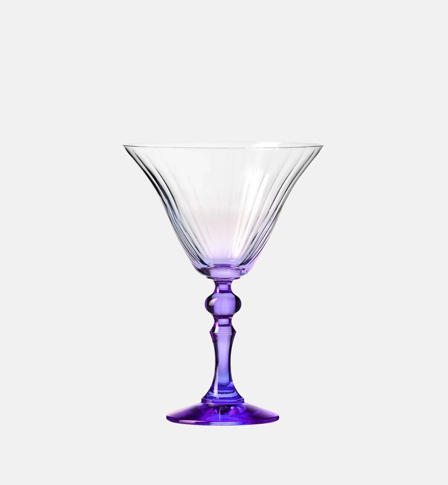 Martinigläser mit Farbverlauf und violettem Stiel, 170 ml