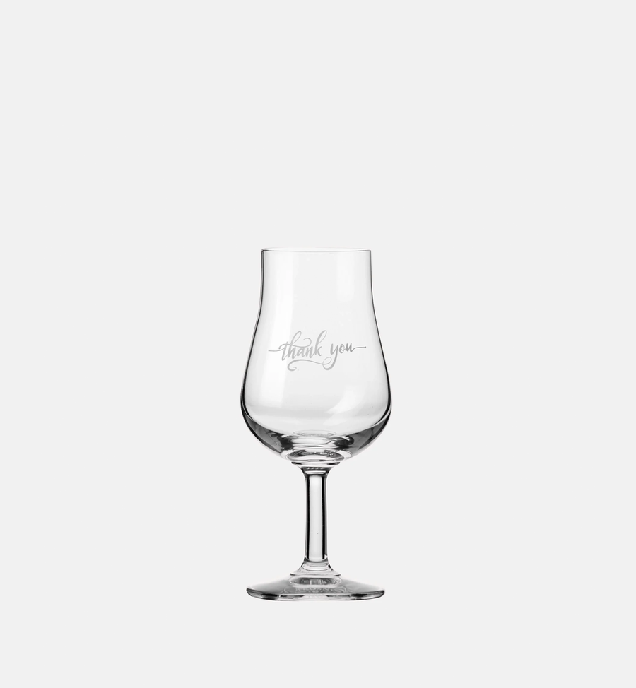 Zdobiony kieliszek do whisky, brandy i likieru Thank You DZIĘKUJĘ 110 ml