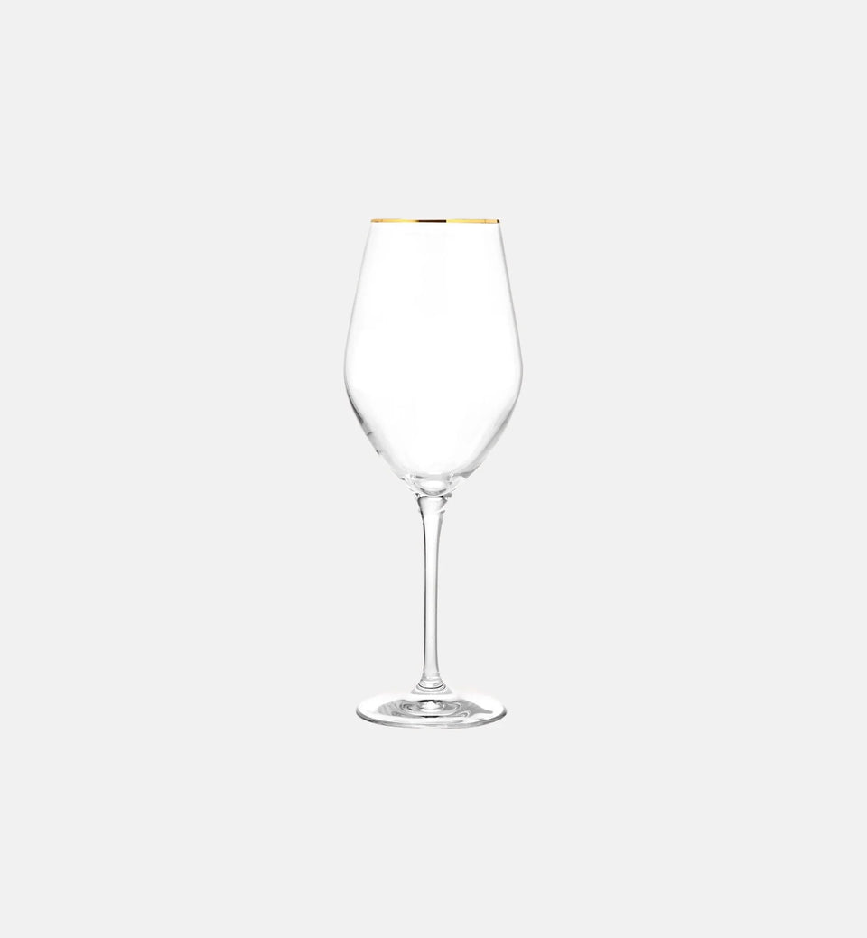 Kieliszki do wina ze złotym paskiem Splendour 460 ml