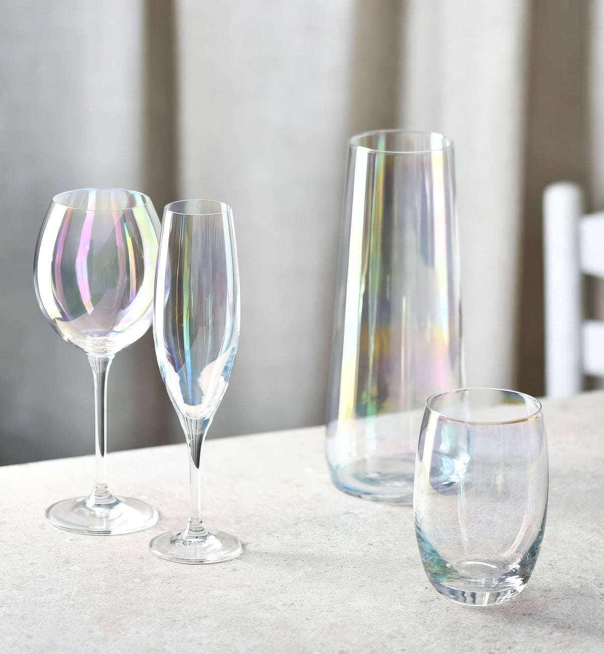 Iridescent Champagne Glasses, 210 ml