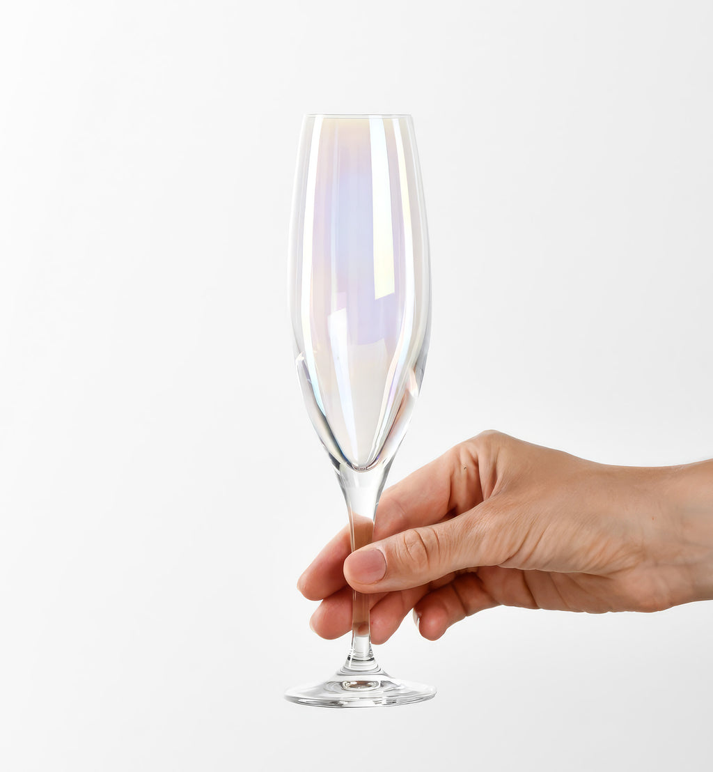 Opalizujące kieliszki do szampana 210 ml