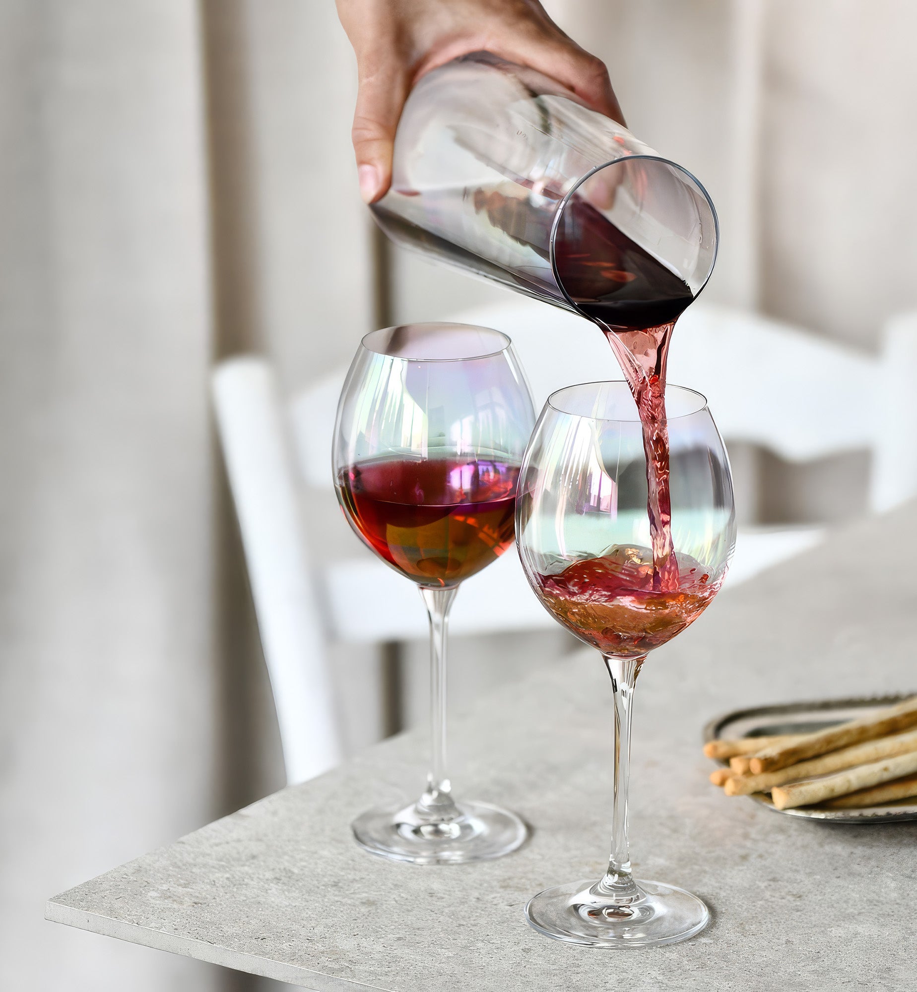 Opalizujące kieliszki do wina 380 ml