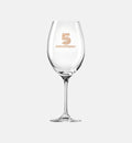 Zdobiony kieliszek do wina z napisem 5 ANNIVERSARY, 5 ROCZNICA 480 ml