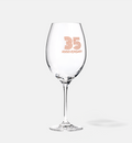 Zdobiony kieliszek do wina z napisem 35 ANNIVERSARY, 35 ROCZNICA 480 ml