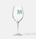 Zdobiony kieliszek do wina z napisem 55 ANNIVERSARY, 55 ROCZNICA 480 ml