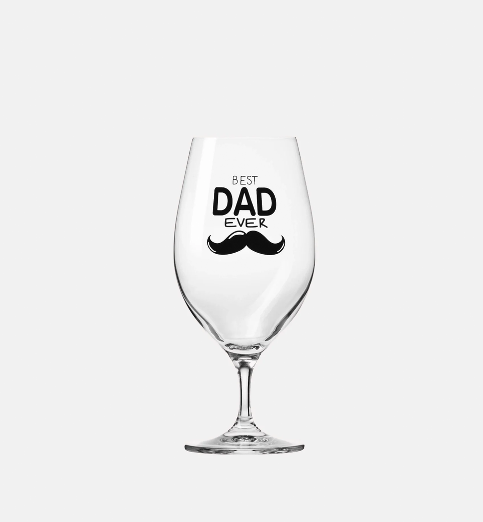 Bierpokal mit Widmung für Papa „BEST DAD EVER“, 400 ml