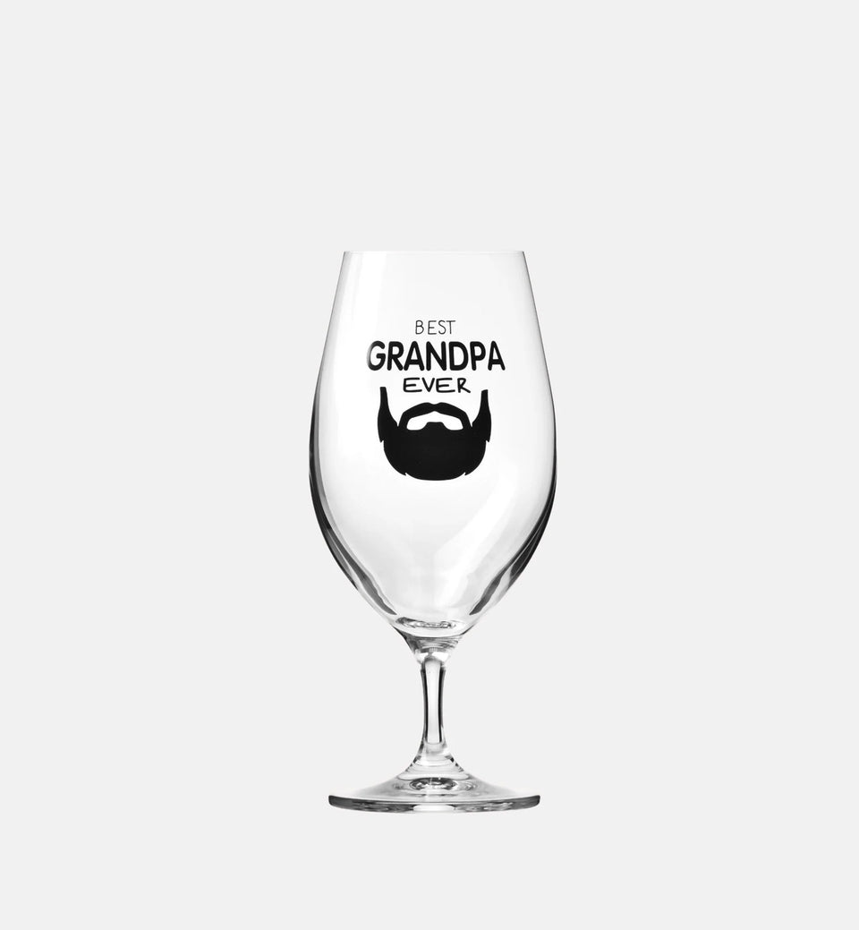 Bierpokal mit Widmung für Opa „BEST GRANDPA EVER“, 400 ml