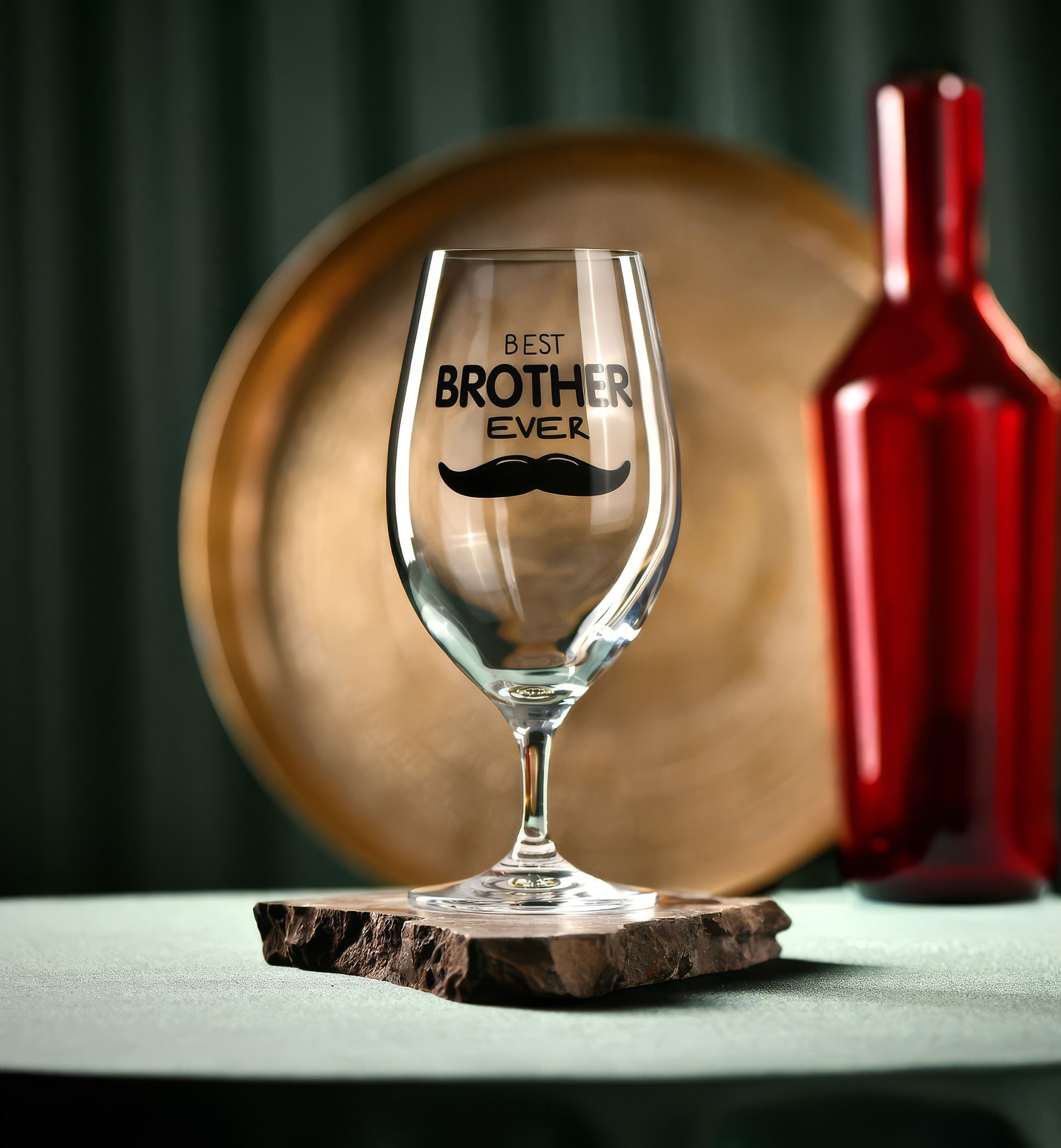 Beer glass with a dedication for brother BEST BROTHER EVER 400 ml