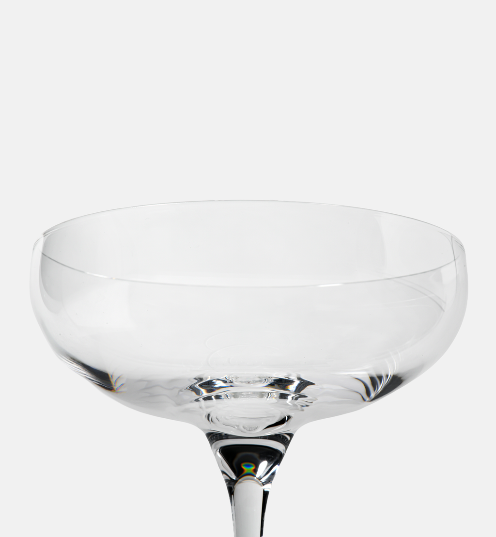 Flache Champagnergläser