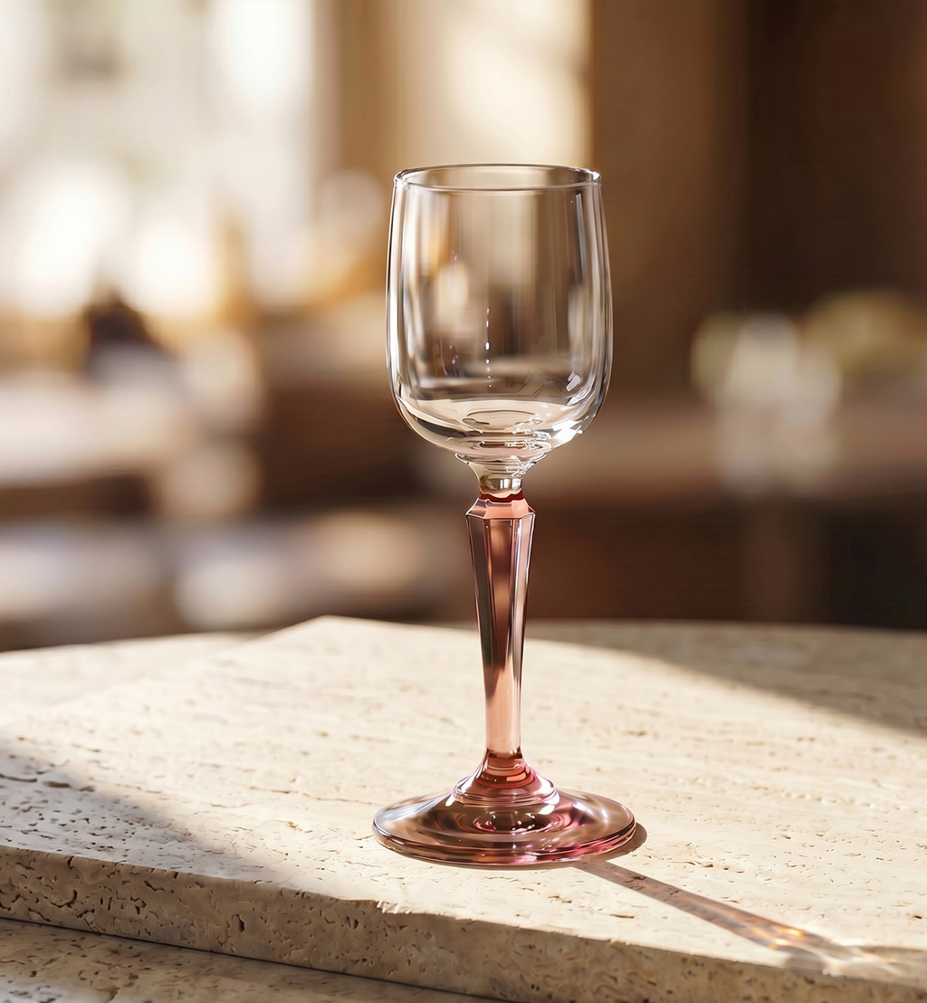 Vodka Glasses with Pink Stem, 40 ml