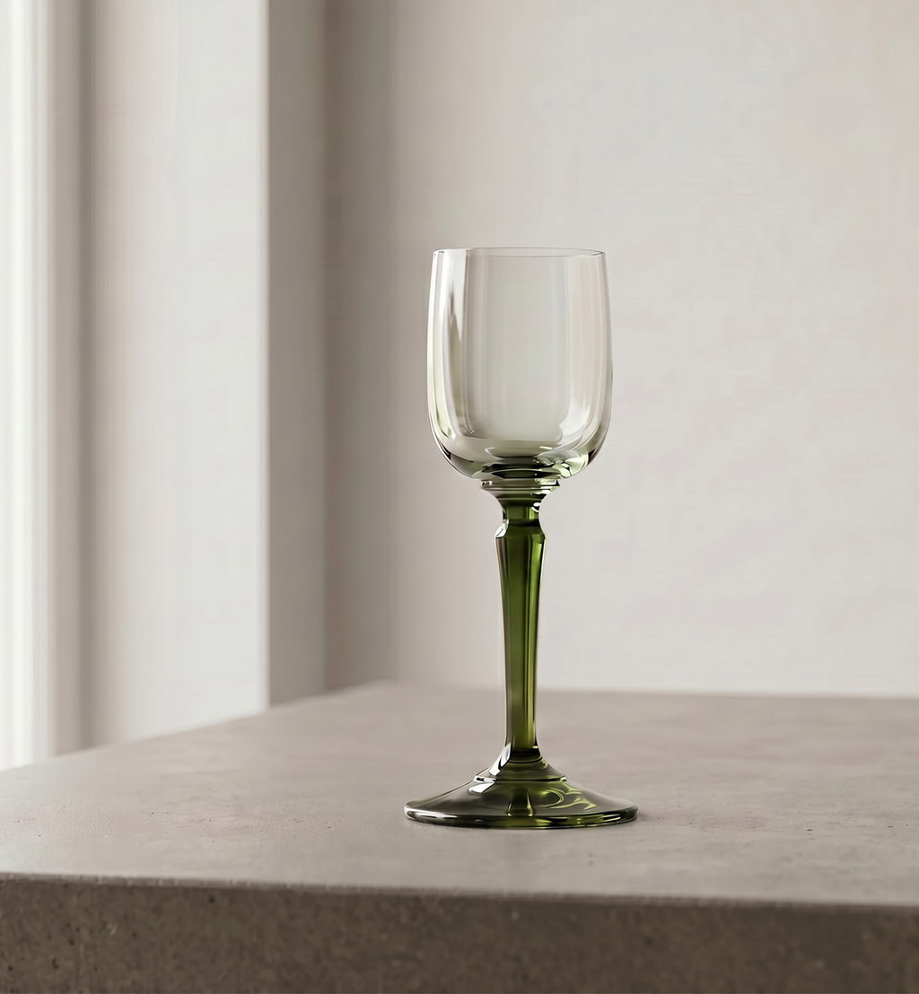 Kieliszki do wódki z zieloną nóżką 40 ml