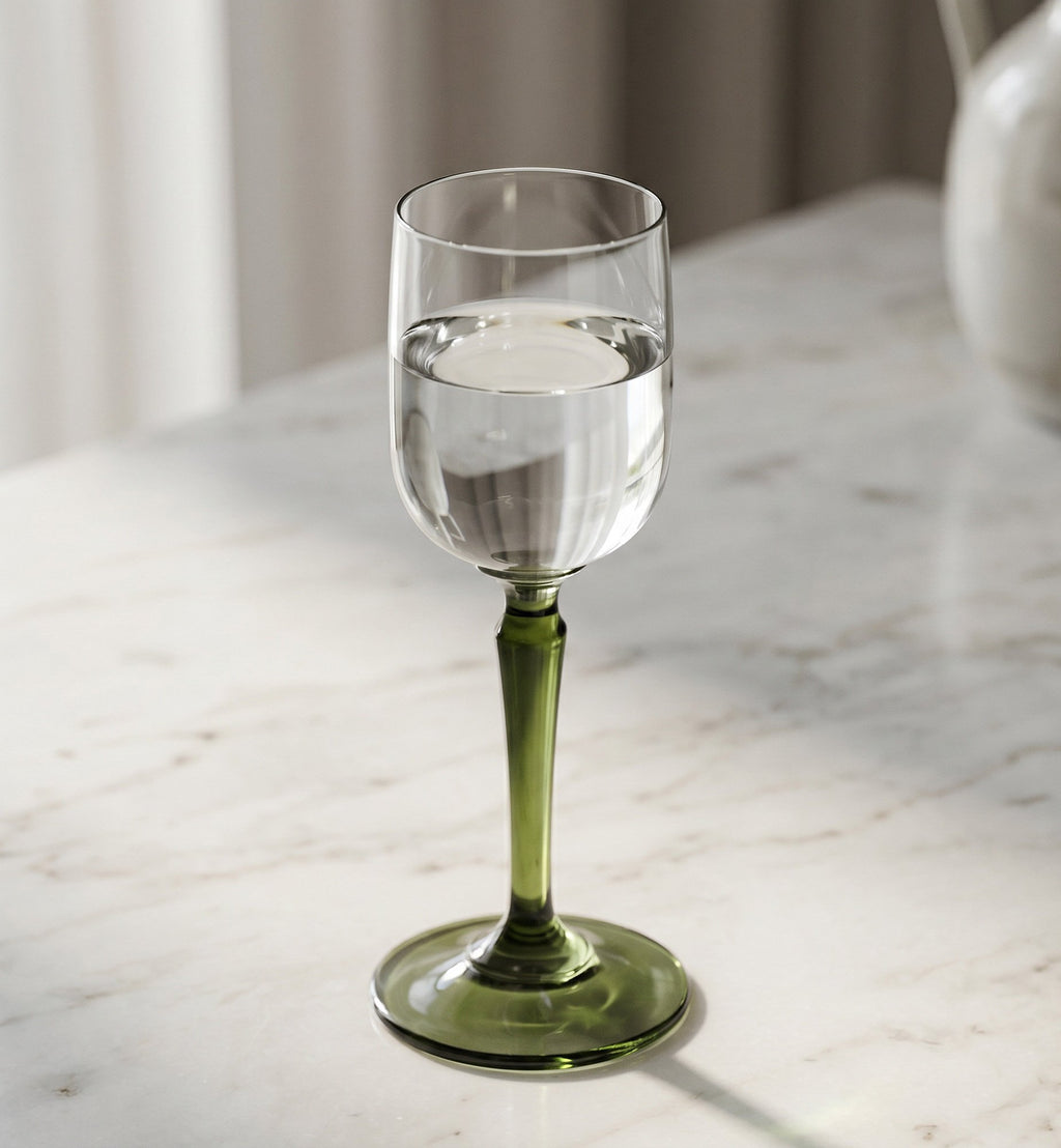 Kieliszki do wódki z zieloną nóżką 40 ml