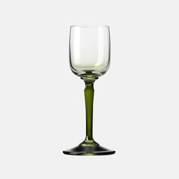 Vodka Glasses with Green Stem, 40 ml