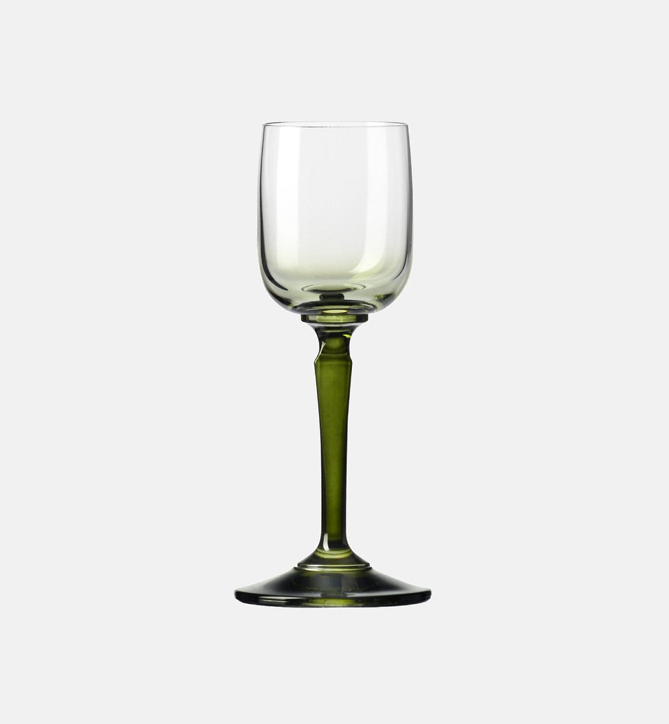 Vodka Glasses with Green Stem, 40 ml