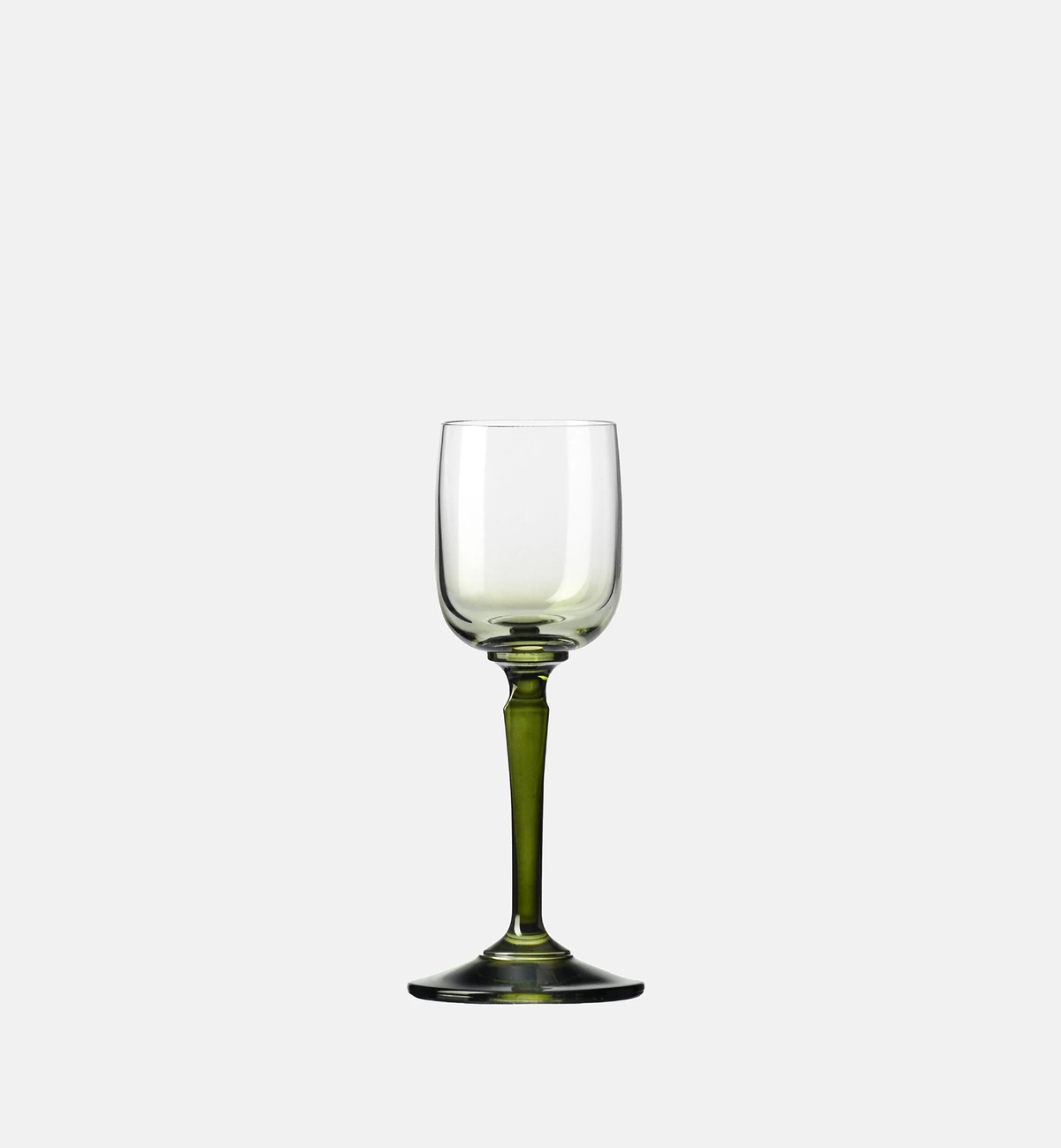 Vodka Glasses with Green Stem, 40 ml