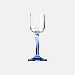 Wodkagläser mit saphirblauem Stiel, 40 ml