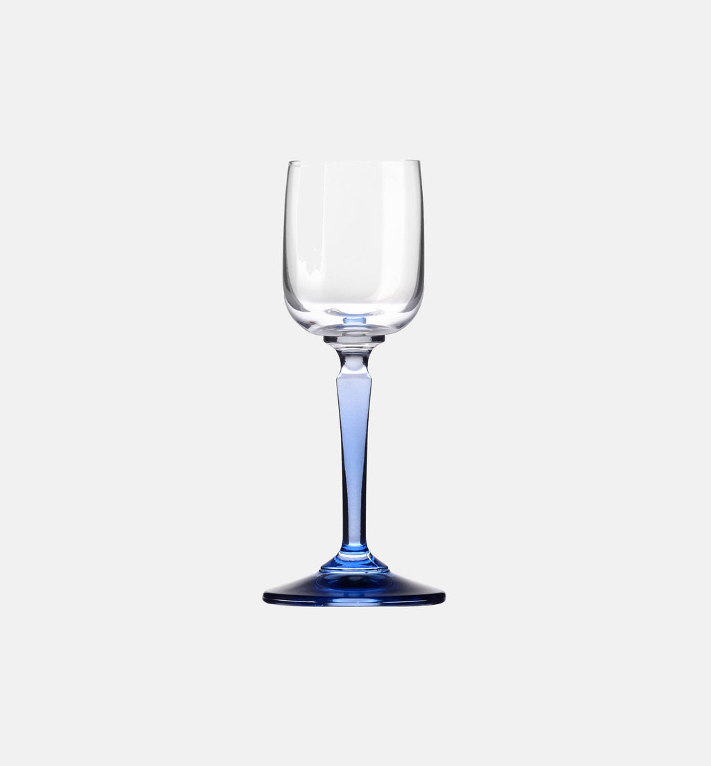 Wodkagläser mit saphirblauem Stiel, 40 ml