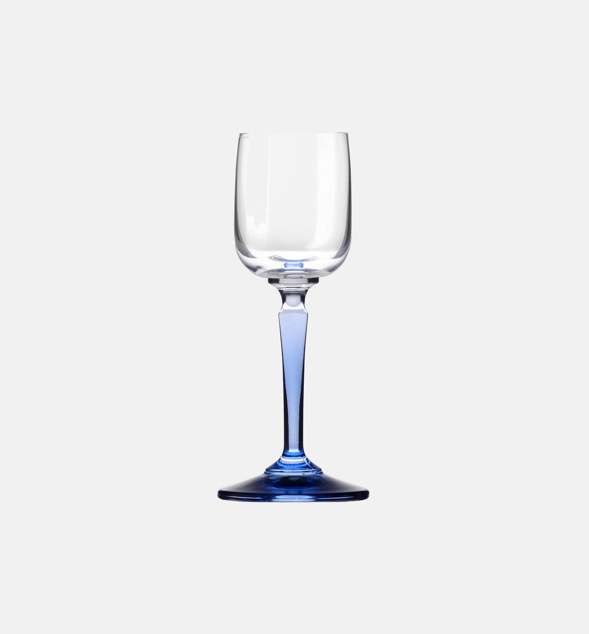 Wodkagläser mit saphirblauem Stiel, 40 ml
