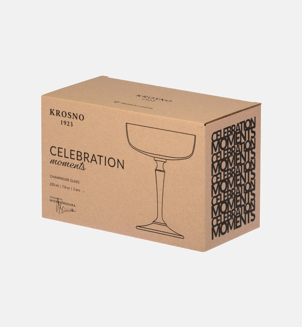 Champagne Glasses with Pink Stem, 230 ml