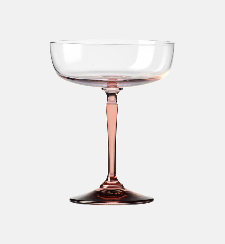Champagne Glasses with Pink Stem, 230 ml