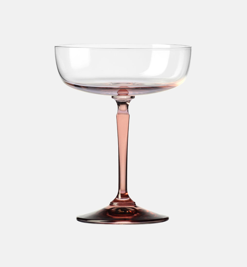 Champagne Glasses with Pink Stem, 230 ml