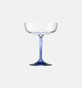Sektgläser mit saphirblauem Stiel, 230 ml