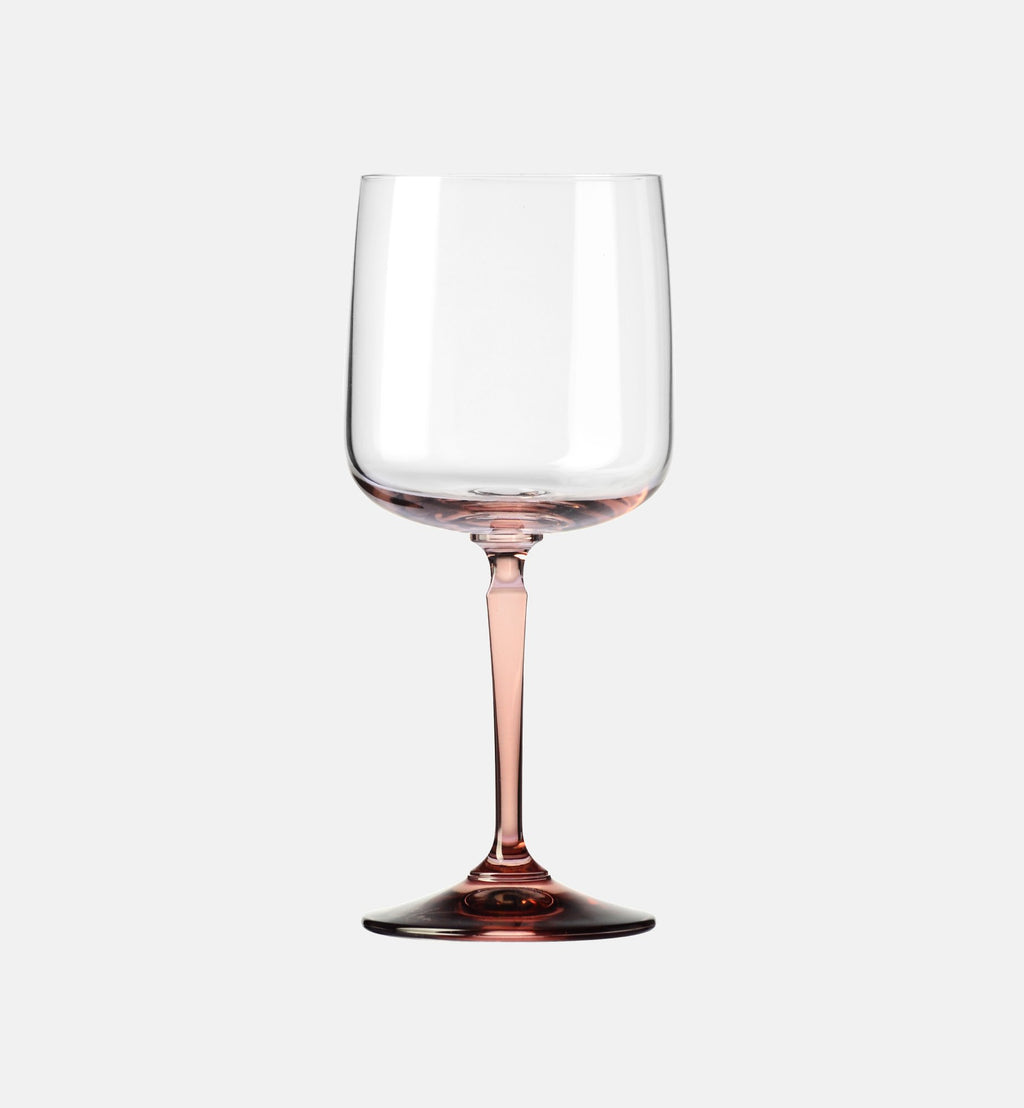 Wine Glasses with Pink Stem, 360 ml