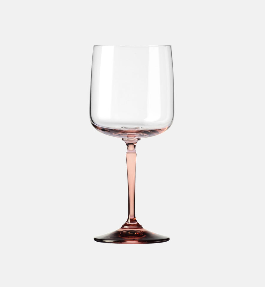 Wine Glasses with Pink Stem, 360 ml