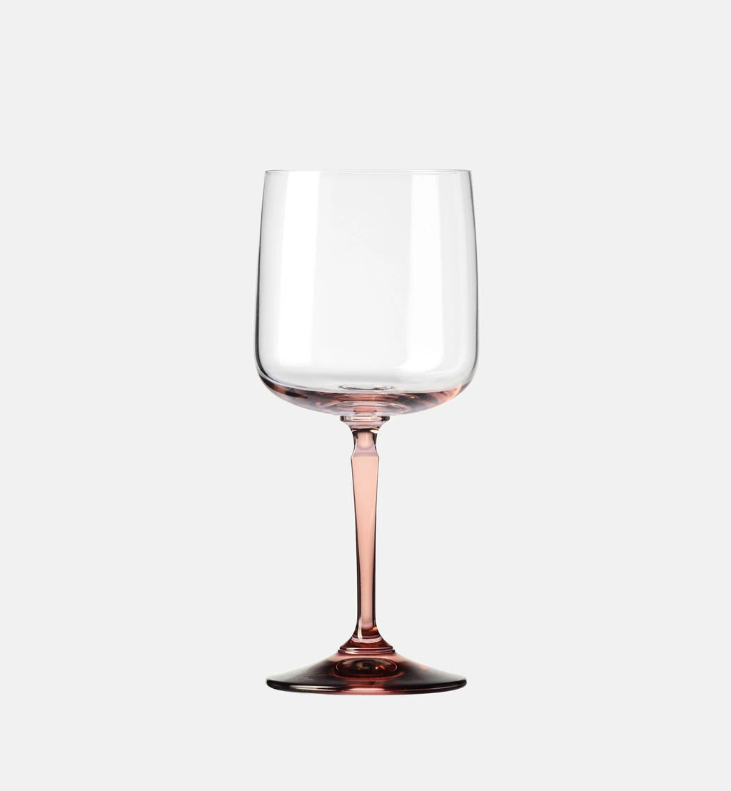 Wine Glasses with Pink Stem, 360 ml