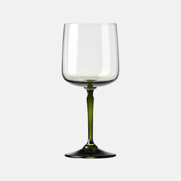 Kieliszki do wina z zieloną nóżką 360 ml