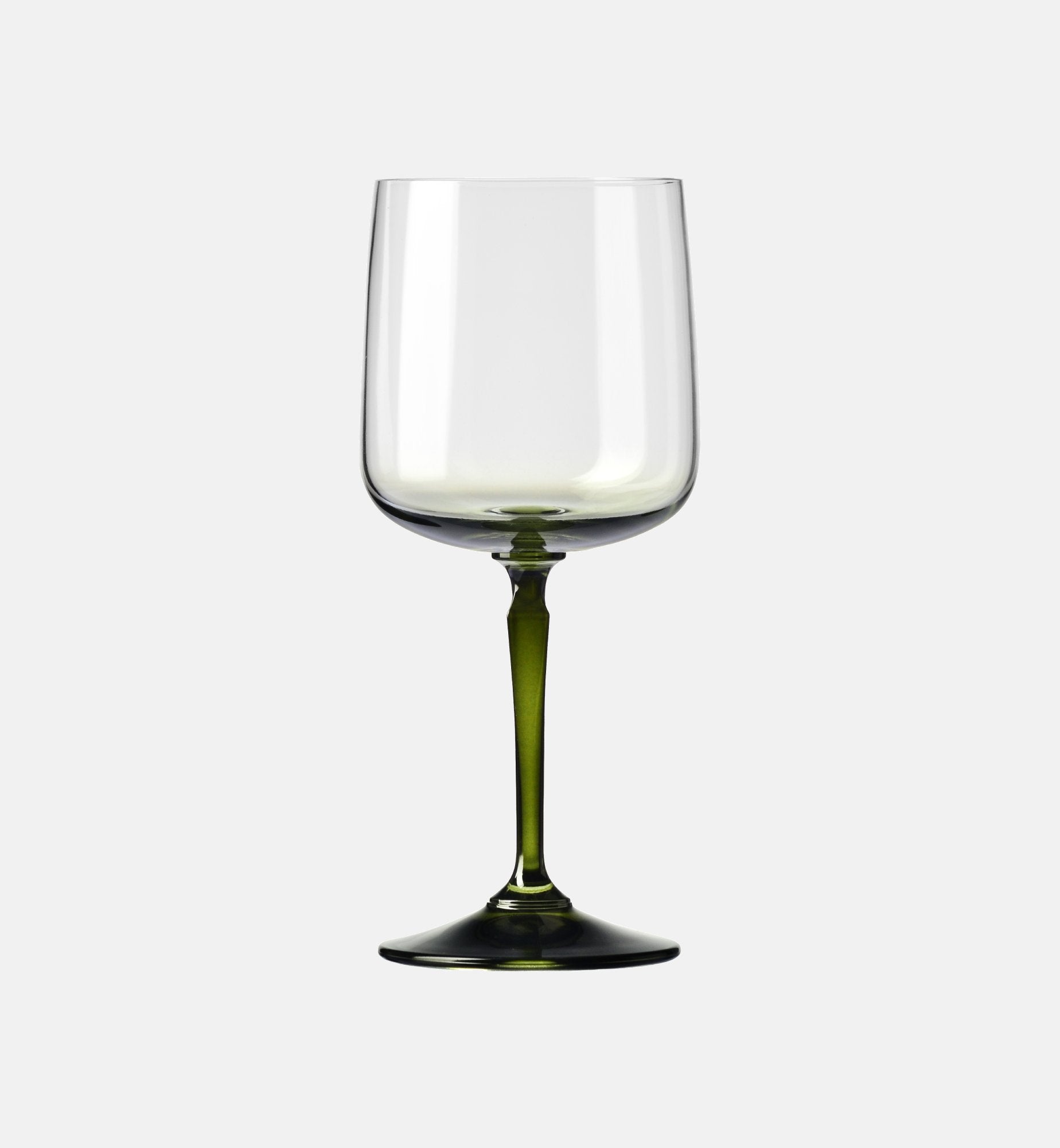 Wine Glasses with Green Stem, 360 ml