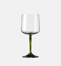 Wine Glasses with Green Stem, 360 ml