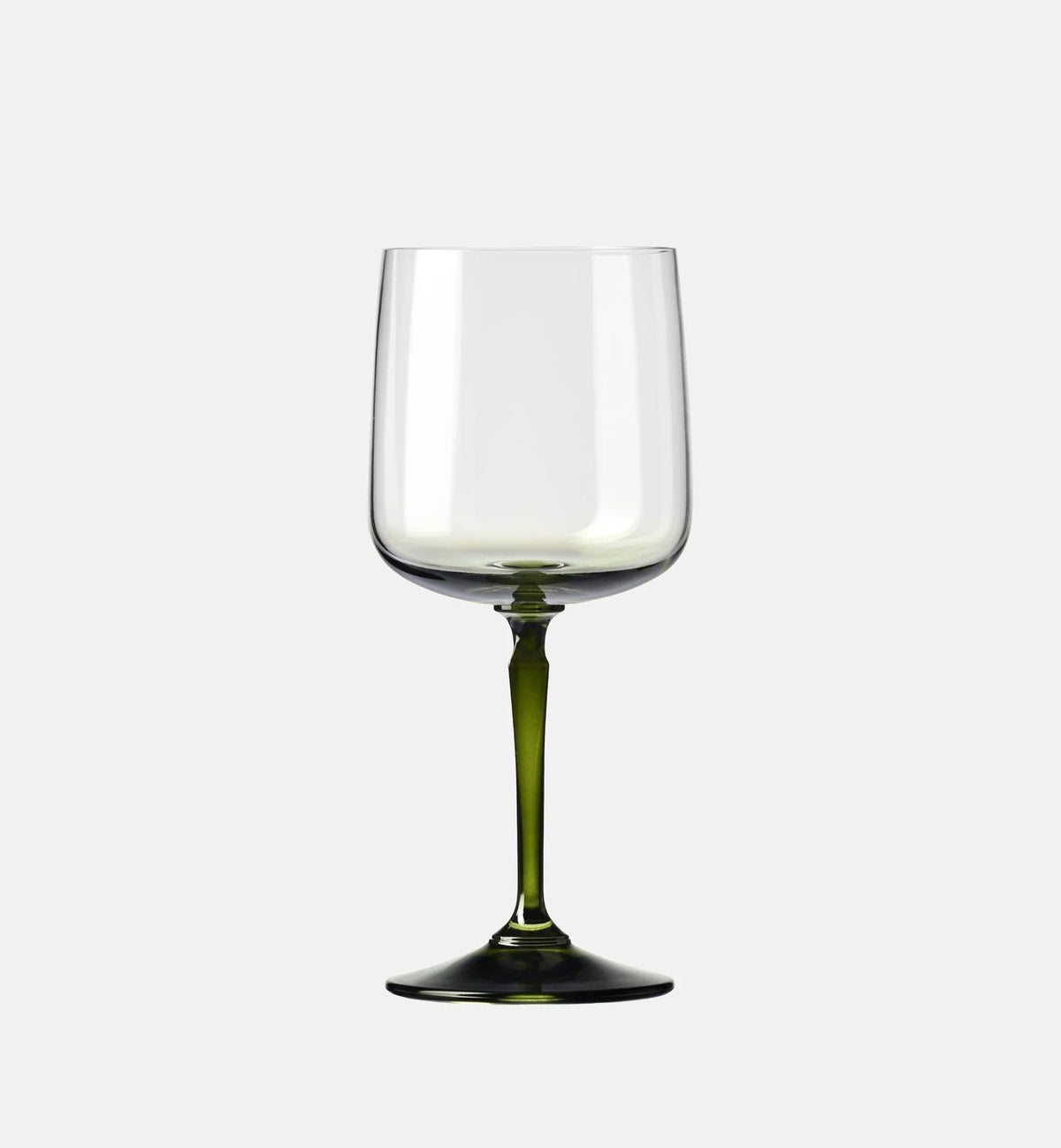 Wine Glasses with Green Stem, 360 ml