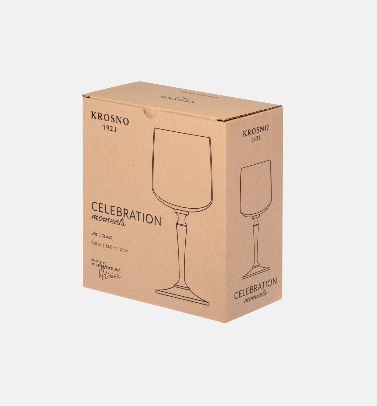 Kieliszki do wina z szafirową nóżką 360 ml