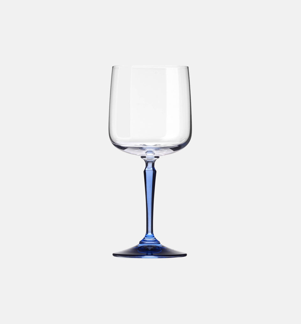 Weingläser mit saphirblauem Stiel, 360 ml