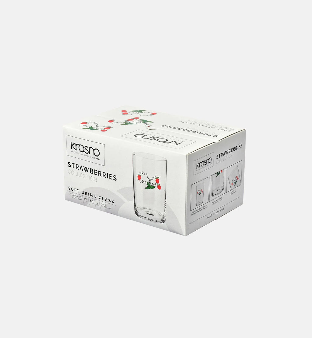 Szklanki do herbaty "Poziomka" 250 ml