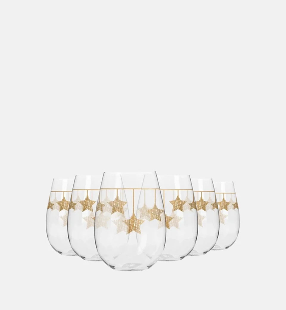 Gläser STAR Sterne hängend gold, 500 ml