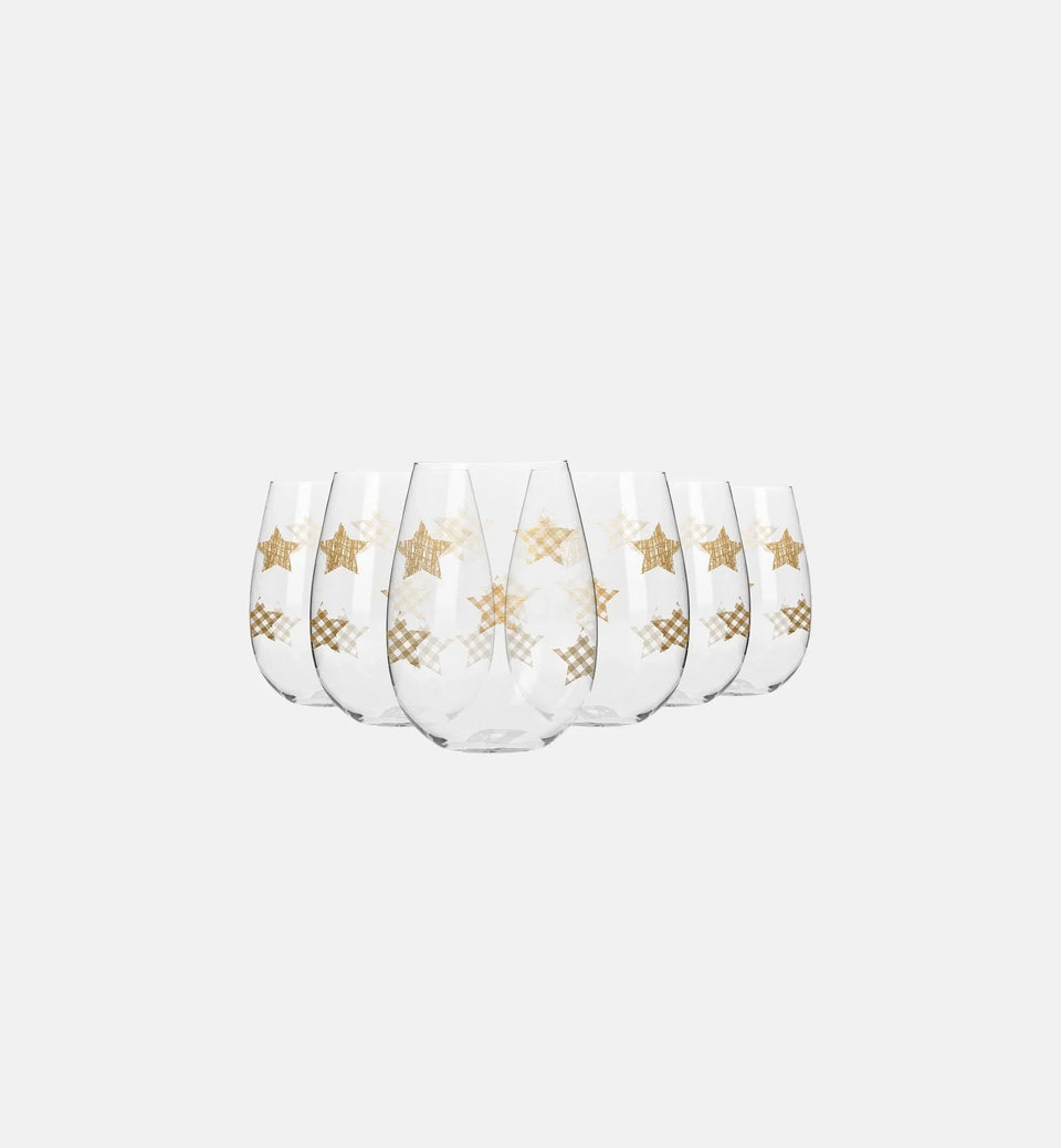 Gläser STAR goldene Sterne, 500 ml
