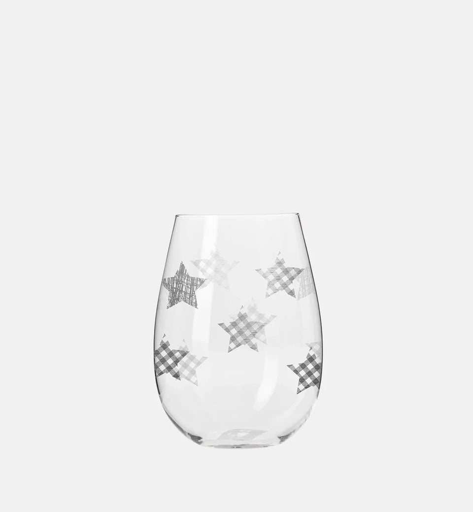 Szklanki STAR gwiazdki srebrne 500 ml
