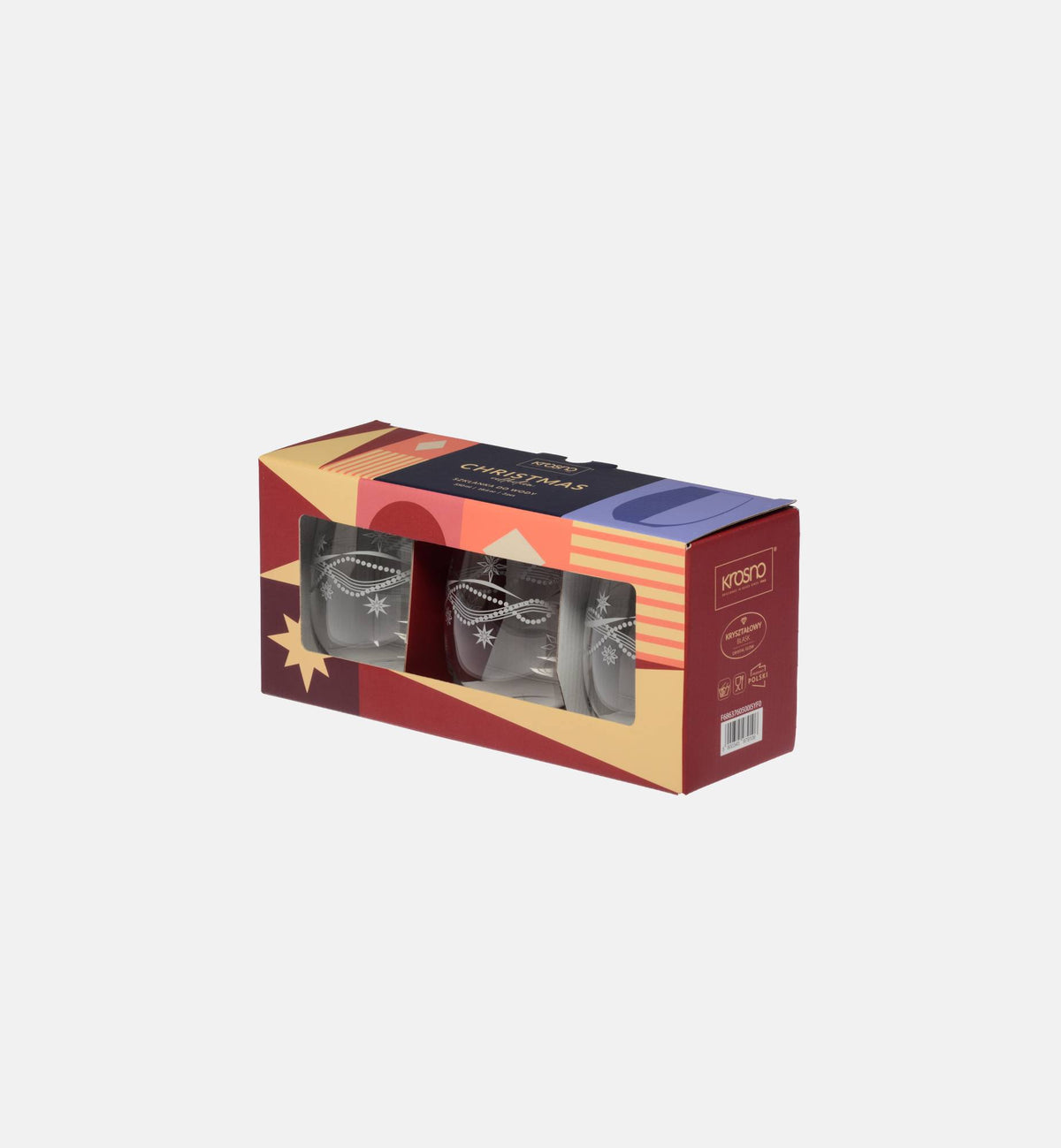 Świąteczne szklanki do wody CHRISTMAS COLLECTION Girlanda 550 ml
