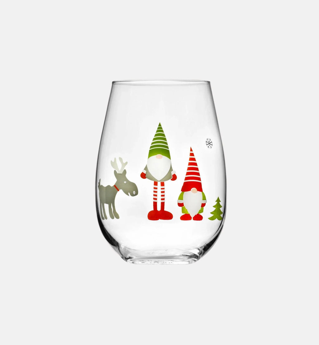 Świąteczne szklanki do wody CHRISTMAS COLLECTION Krasnale 550 ml