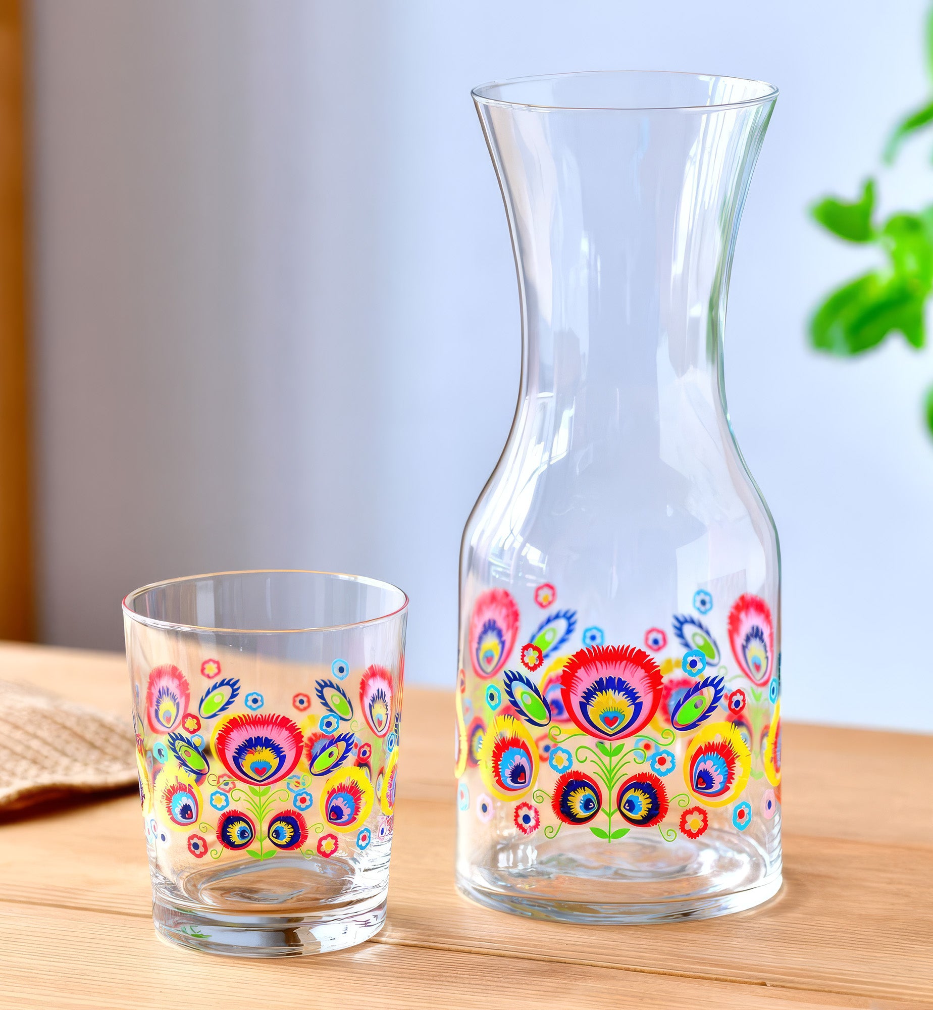 Folk Łowicz Pattern Glasses 250 ml (6 pcs.)