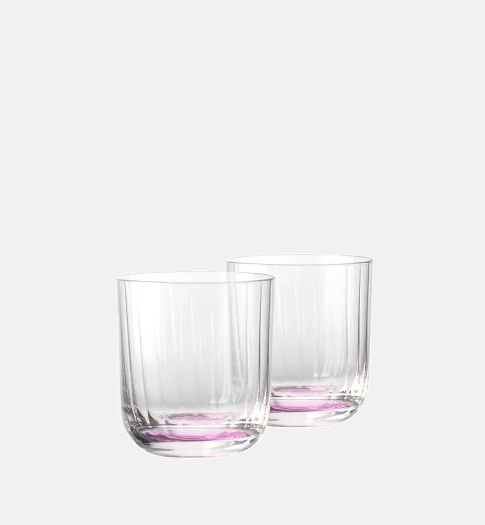 Ryflowane szklanki do wody Różowy 300 ml