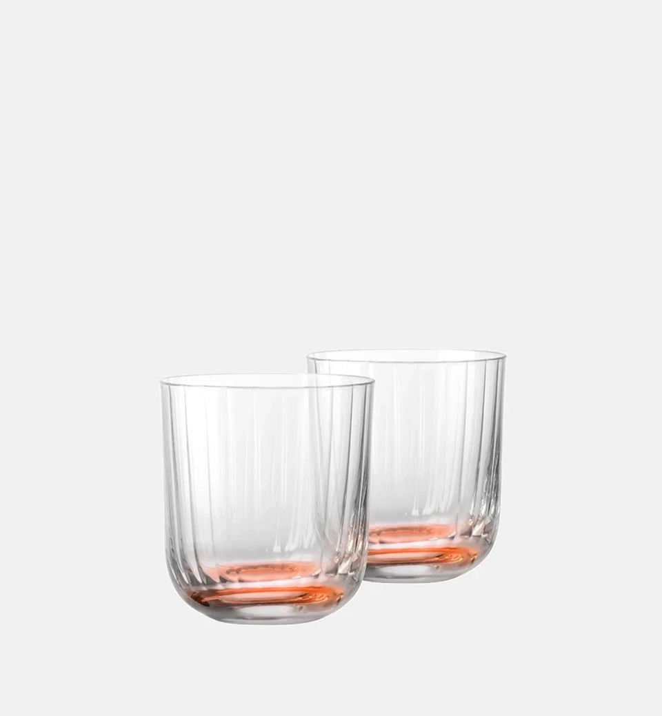 Ryflowane szklanki do wody Pomarańczowy 300 ml