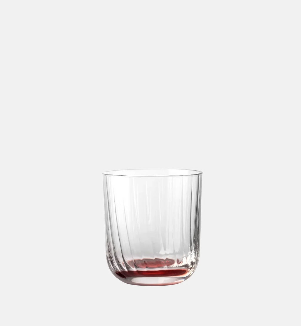 Ryflowane szklanki do wody Czerwony 300 ml