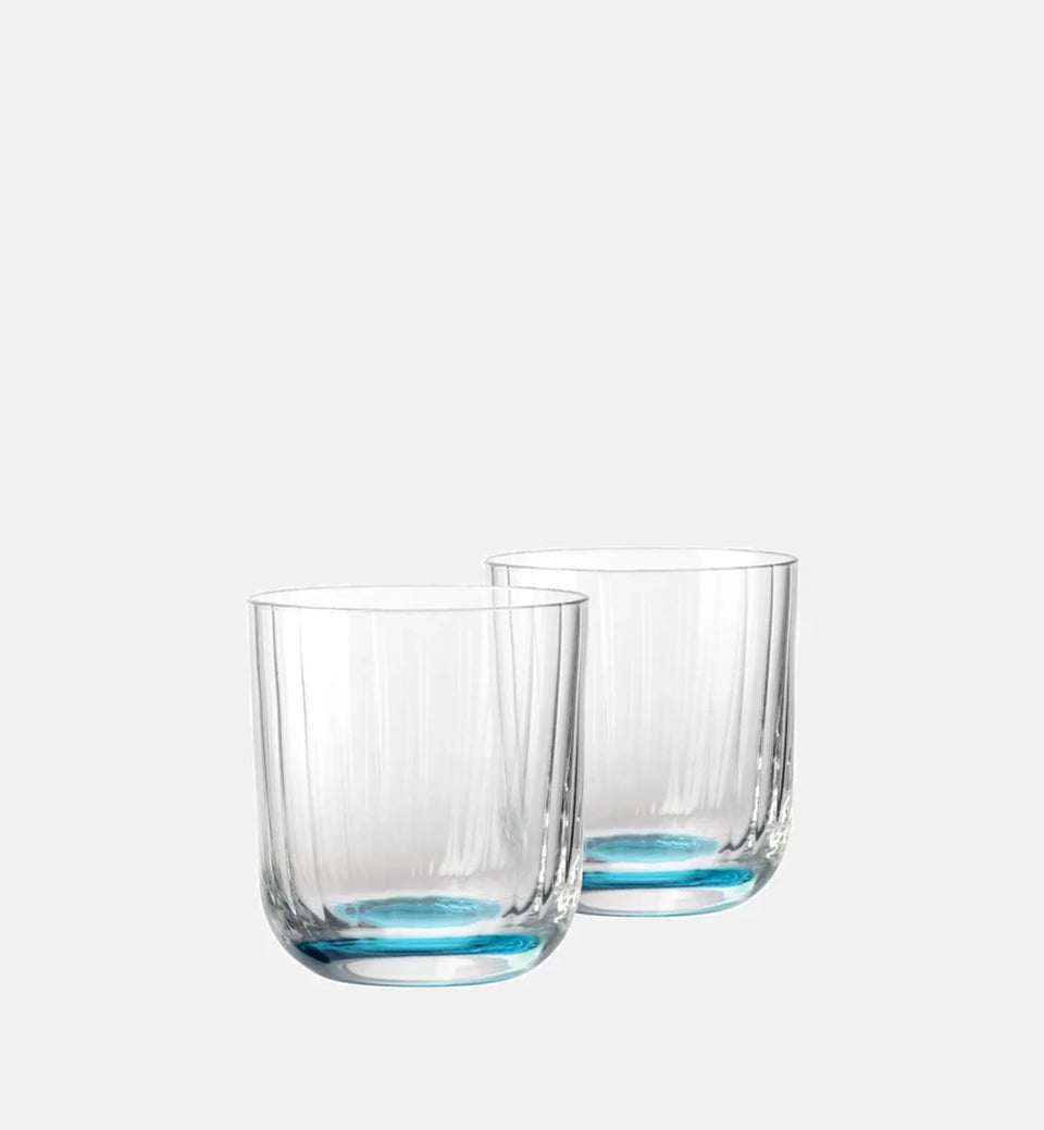Ryflowane szklanki do wody Turkusowy 300 ml
