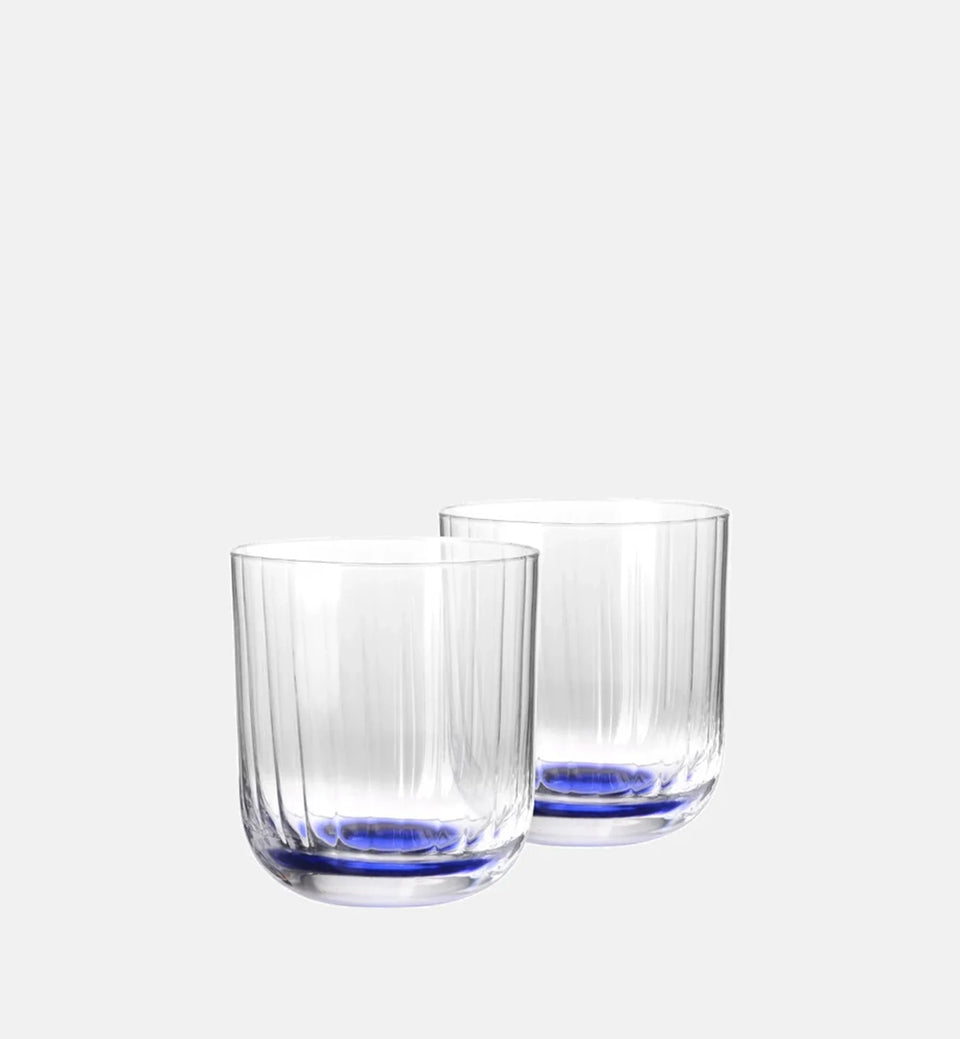 Ryflowane szklanki do wody Granatowy 300 ml