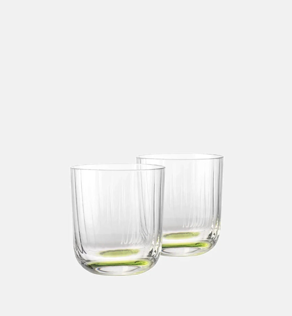 Ryflowane szklanki do wody Zielony 300 ml